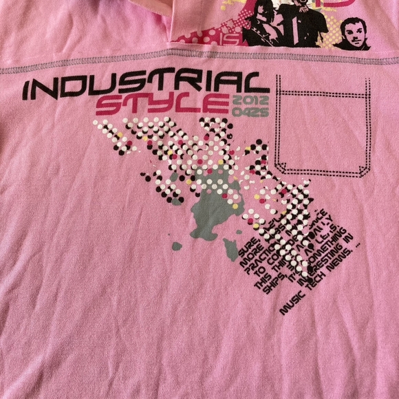 Preloved Ego Men's Vintage Tech Techno Hip Hop House Music Polo T-Shirt - UK XL - Picture 5 of 16